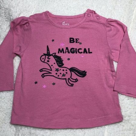 Polera manga larga unicornio