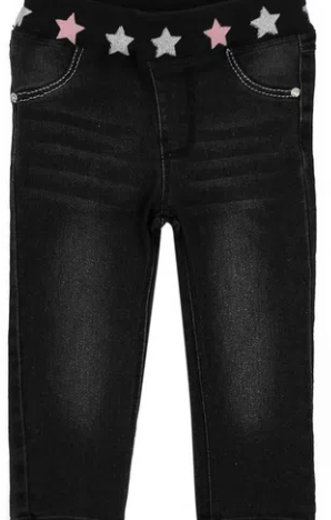 Jeggins Jogg Denim Sparkly Bebé Niña Negro - Talla 3 / 6 Meses